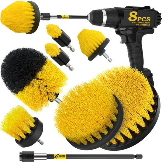 Holikme 8Piece Drill Brush Attachment Set - Power Scrubber - Image 1