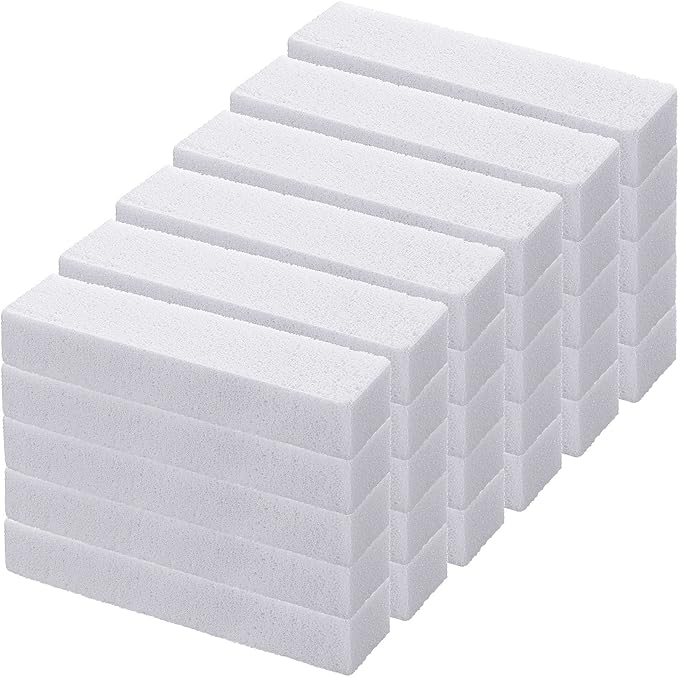 Norme 30 Pack Pumice Stones for Toilet Bowl Cleaning Scouring Pad Pumice Stick Cleaner for Cleaning Toilets, Bathtubs, Grills, Kitchen, Swimming Pools, Sinks, 5.9 x 1.4 x 0.9 Inch(White)