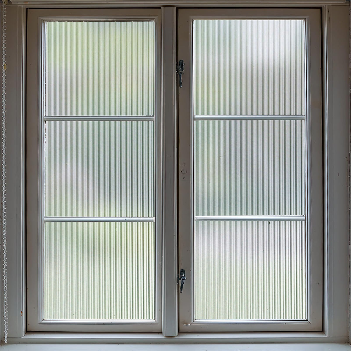 1/2-Inch Reeded Glass Window Film, Frosted Reeds Window Film - Image 1
