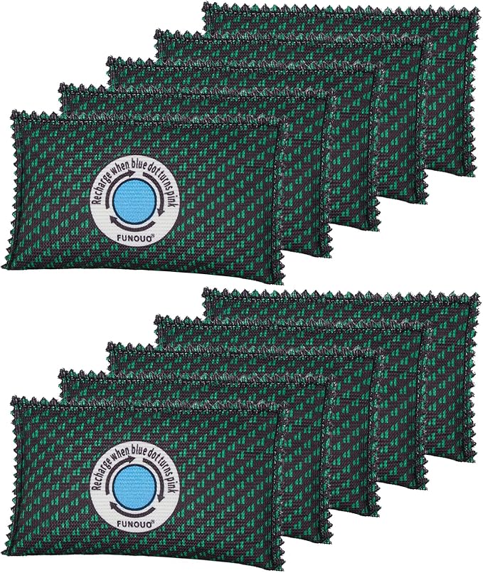 100g Rechargeable Desiccant Pack of 10,Moisture absorbers for storage,Moisture absorbers Bag,Desiccant Dehumidifier bag,Dehumidifier for Home Closets,Gun Safe, and Cars