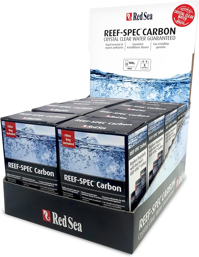 Red Sea Reef SPEC Aquarium Carbon 100 gm Box | Highly Activated Charcoal for Aquariums and Fish Tanks Freshwater Saltwater Marine