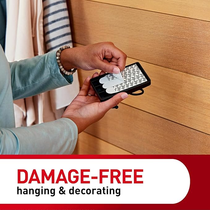 Command X-Large Matte Black Triple Hook, 1 Hook, 3 Strips, Damage-Free Hanging with Adhesive Strips, No Tools Wall Hook for Hanging Decorations in Living Spaces