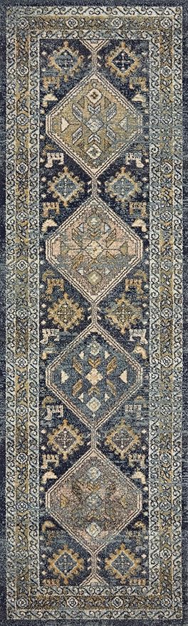 Loloi Jocelyn Collection JOC-02 Navy/Blue 5'-5" x 7'-6" .38" Thick Area Rug