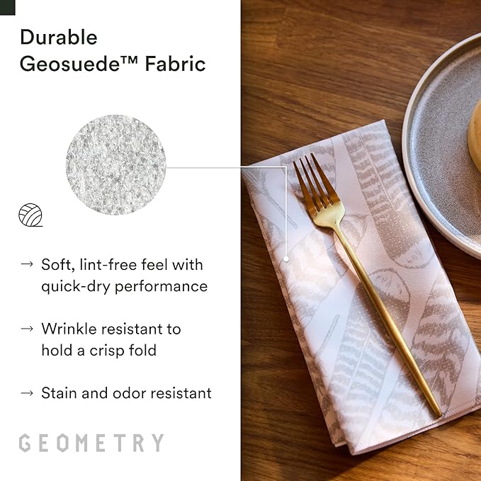 GEOMETRY Christmas Dinner Napkins - Premium Cloth Napkins - Quick Dry & Super Absorbent Table Napkins - Premium Geosuede Linen Napkins - Pine 19" x 19" - 6 Pieces