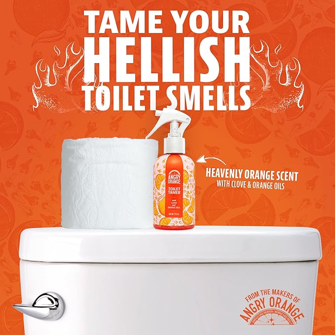 ANGRY ORANGE Air Freshener & Pet Odor Eliminator – 8 oz Concentrate (Makes 128 oz) + 6 oz Air Freshener