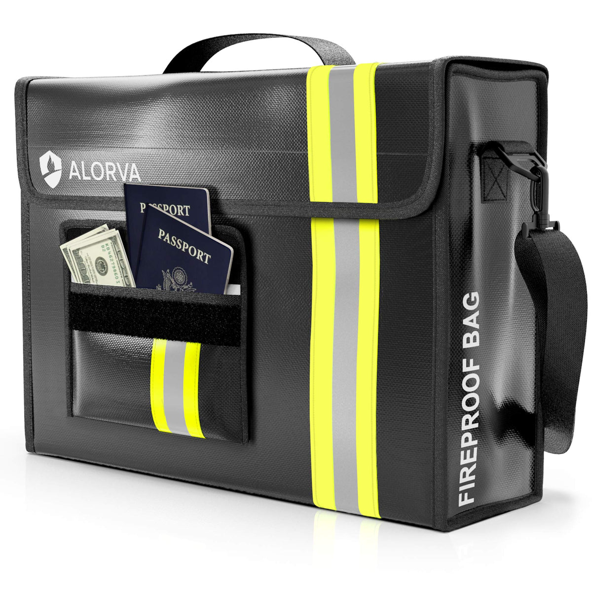 Upgraded Fireproof & Waterproof Document Bag – Lockable 17”x 12”x - Image 1