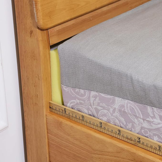 Bed Gap Filler, High Density Foam Mattress Extender for Headboard/Wall Gaps,2-Meter Extra Long Cut-to-Fit Yellow Foam Sponge Strip (78''x8''x1'')