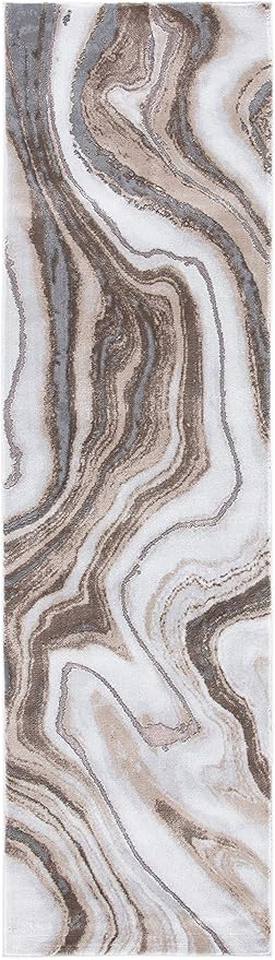 SAFAVIEH Craft Collection Runner Rug - 2'3" x 6', Gold & Grey, Modern Abstract Design, Non-Shedding & Easy Care, Ideal for High Traffic Areas in Living Room, Bedroom (CFT819D)