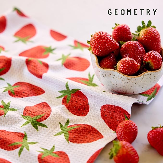GEOMETRY Spring Kitchen Towels - Quick Dry Microfiber Cloth Spring & Summer Dish Towels for Kitchen Drying - Premium Quick Dry Towel - Sweet Spring, 18" x 30" - 1-Pack