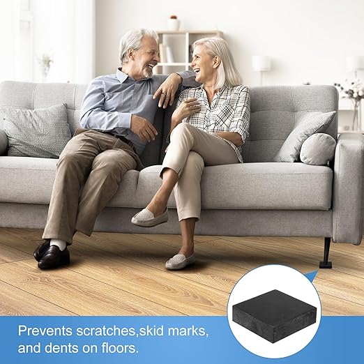 4-Pack Rubber Anti Vibration Pads 3.9" Non-Slip Square Vibration Isolation Pads Anti Noise Shock Absorbing Mats for Washing Machine/Dryer/HVAC/Air Conditioner [ 1.2" Thickness]