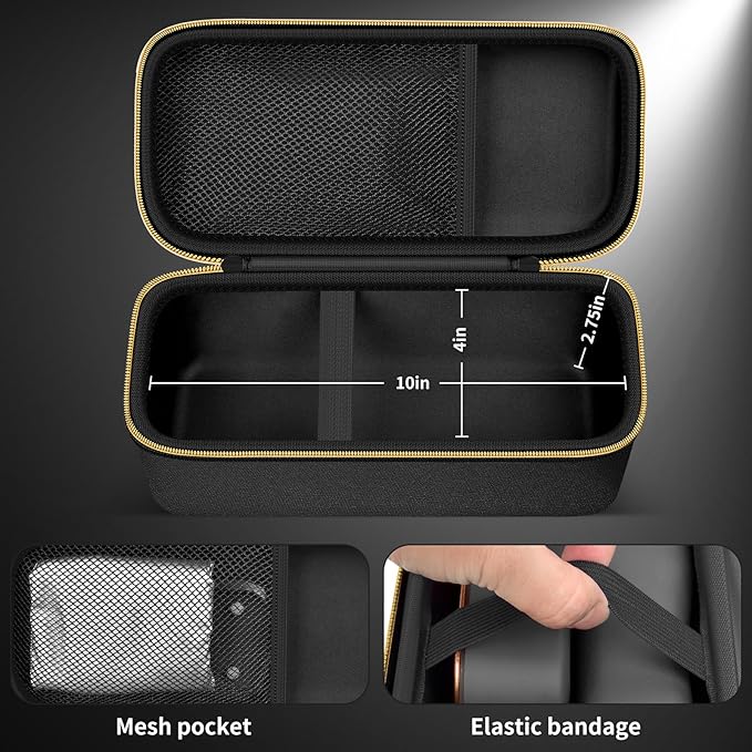 Steamer for Clothes Case Compatible with Sundu Portable 2-in-1 Steamer & Iron. Handheld Travel Iron Carrying Storage Organizer with Mesh Pocket for Accessories, Home & Travel Use-Black (Case Only)