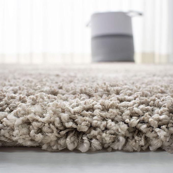 SAFAVIEH Hudson Shag Collection Runner Rug - 2'3" x 20', Beige & Ivory, Modern Trellis Design, Non-Shedding & Easy Care, 2-inch Thick Ideal for High Traffic Areas in Living Room, Bedroom (SGH281S)