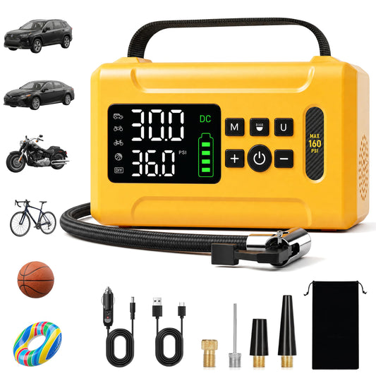 Tire Inflator Portable Air Compressor 160 PSI Air Pump - Image 1