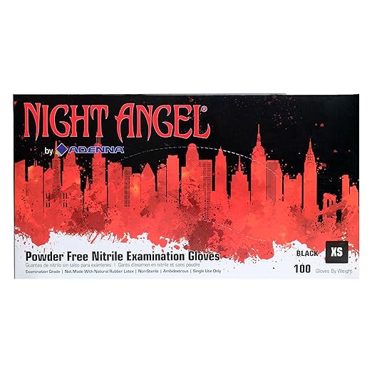 Adenna NGL220 Night Angel Nitrile Powder Free Exam Gloves, 4 mil