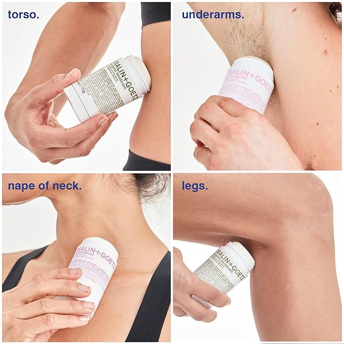 MALIN+GOETZ Eucalyptus Deodorant, natural effective odor & sweat defense, for all skin types, clear color, no residue/stains, free of aluminum, alcohol, baking soda, parabens, cruelty free 2.6 Fl Oz