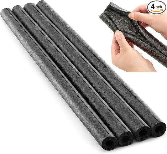 Amylove 4 Pcs 3.3 Feet Foam Pipe Insulation Foam Tube Insulating Water Pipe Pool Swim Noodles Pre Slit Heat Preservation Pipes Covers for Tubing Outdoor Winter Freeze Protection(Black, 3/4 Inch)