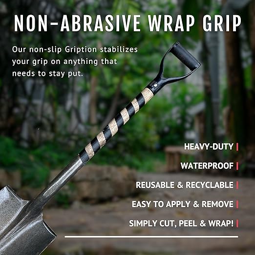 CATTONGUE GRIPS Non-Abrasive Grip Tape Wrap - 1” Thick Heavy-Duty, Waterproof Anti-Slip Tape for Wrapping Tools, Bats, Gym Equipment - Indoor & Outdoor Anti-Slip Solution (Clear, 20ft)