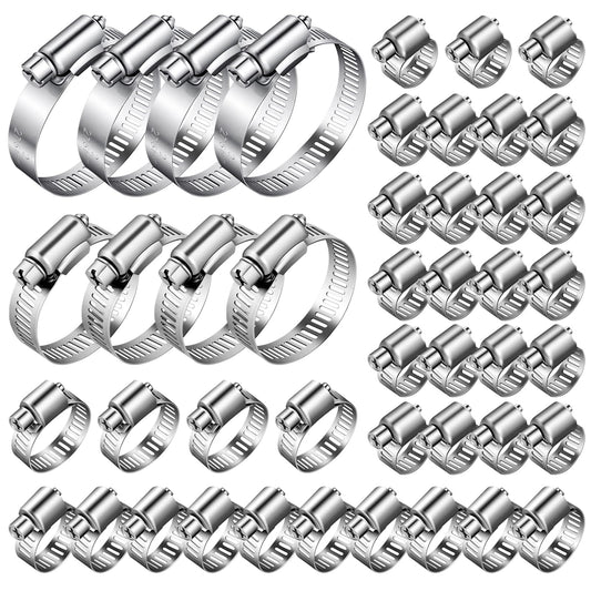 45PCS Stainless Steel Hose Clamps, 1/4 to 2 in (6-51mm) | Hand Tools - Image 1