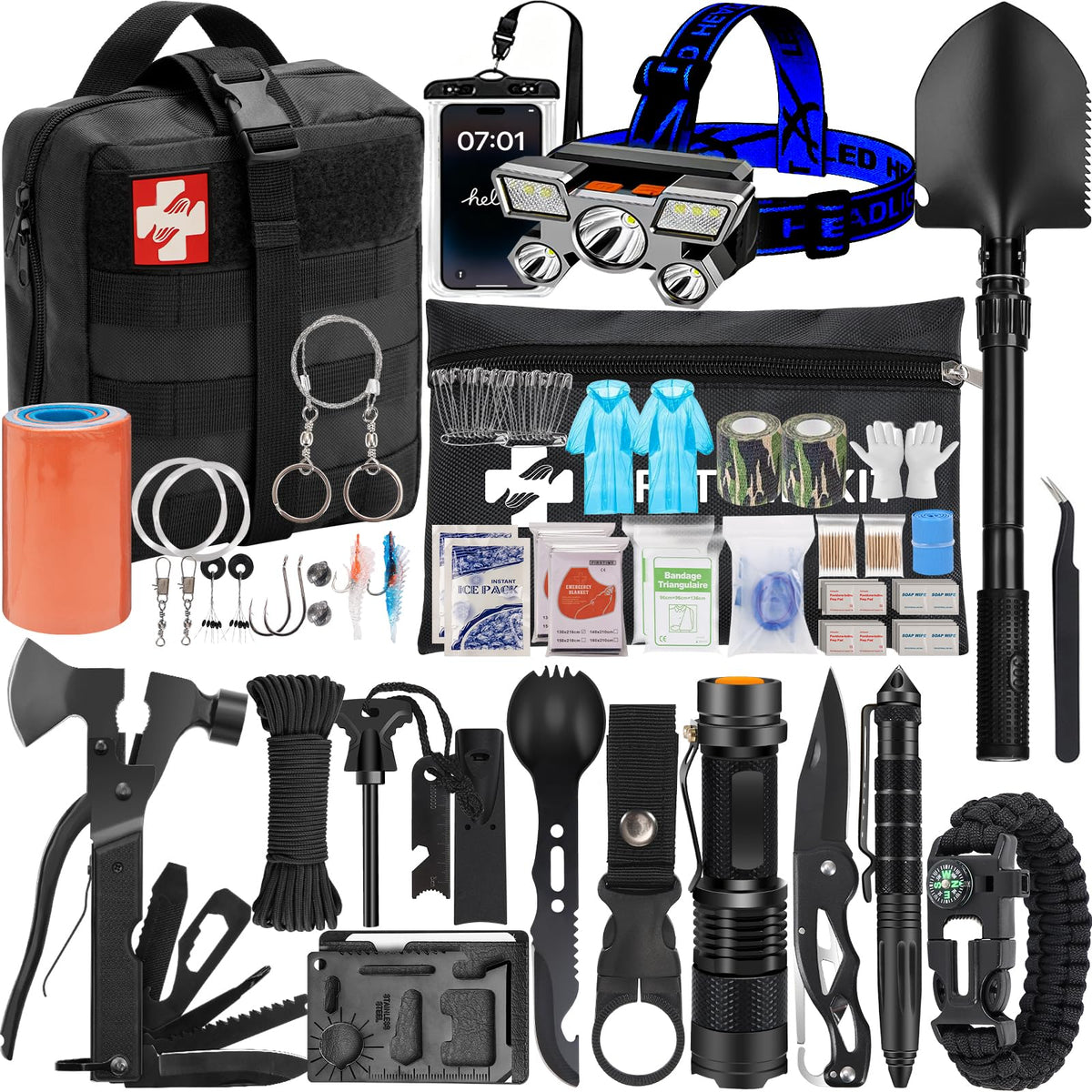 Emergency Survival Kit and First Aid Kit, Camping First - Image 1