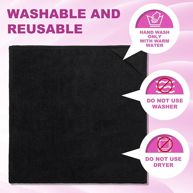 Tudomro 30 Pcs Magnetic Microfiber Cleaning Cloth Dry Erasers Bulk for Most Whiteboards Dry Erase Cloth Cleaner Reusable, Home, Office, 10'' x 10''(Black, Blue)