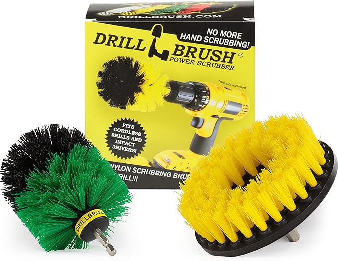 Shower Cleaner Drill Brush Set - Drill Cleaning Brush Attachment Set - Grout Brush Drill Attachment Scrub Brush - Drill Brush Power Scrubber Brush Set - Household Cleaning Brushes for Drill