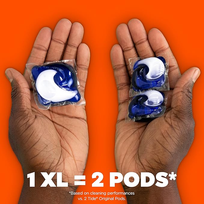 Tide Odor Defense + Oxi Laundry Detergent Pacs, Original Scent, 32 Count, Advanced Odor + Stain Fighter