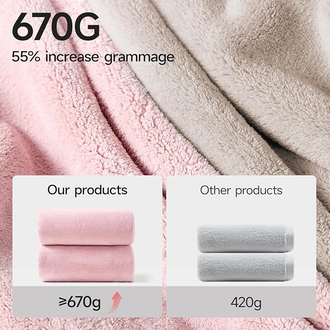 REDKISS 6 Piece Towel Set - Oversized Bath Sheets (70 x35 in), 670GSM Ultra Soft & Highly Absorbent, Quick Dry Pink Bath Towel Sets for Bathroom, Spa, Hotel, Gym