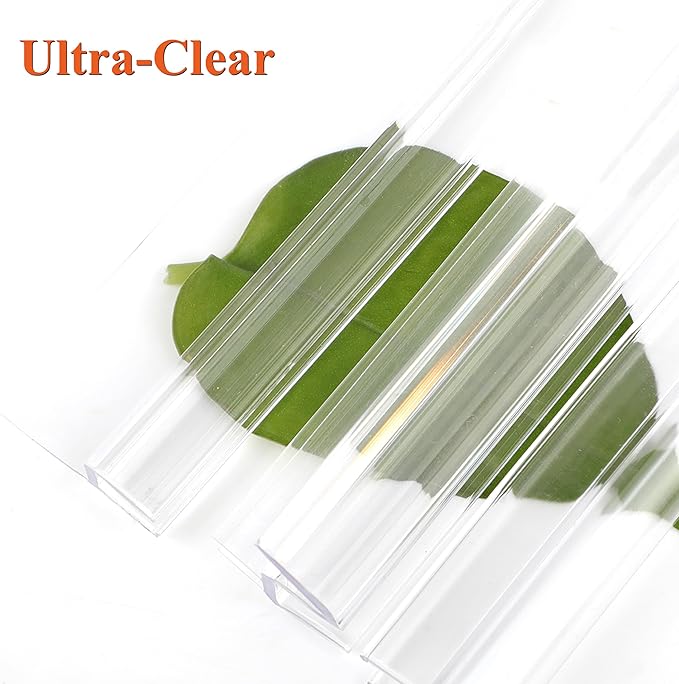 Frameless Shower Door Seal Strip 2 Pack x 39 Inch M Glass Shower Door Bottom Seal Side Seal Strip Door Sweep for 1/4" Glass Ultra-Clear Polycarbonate Stop Shower Leaks Create A Water Barrier