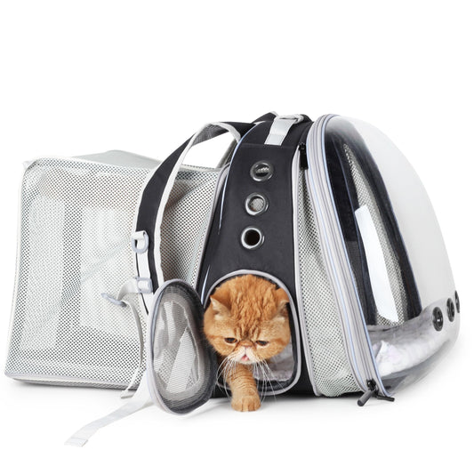 Lollimeow Expandable Bubble Cat Carrier Backpack, Supports - Image 1