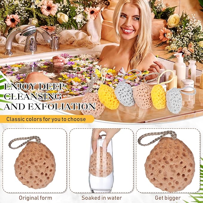 36 Pcs Bath Sponge Deep Cleansing Body Loofah Gentle and Deep Exfoliating Body Scrubber Bath Accessories Men Women Baby Sponge for Bathing Shower (Classic Color)