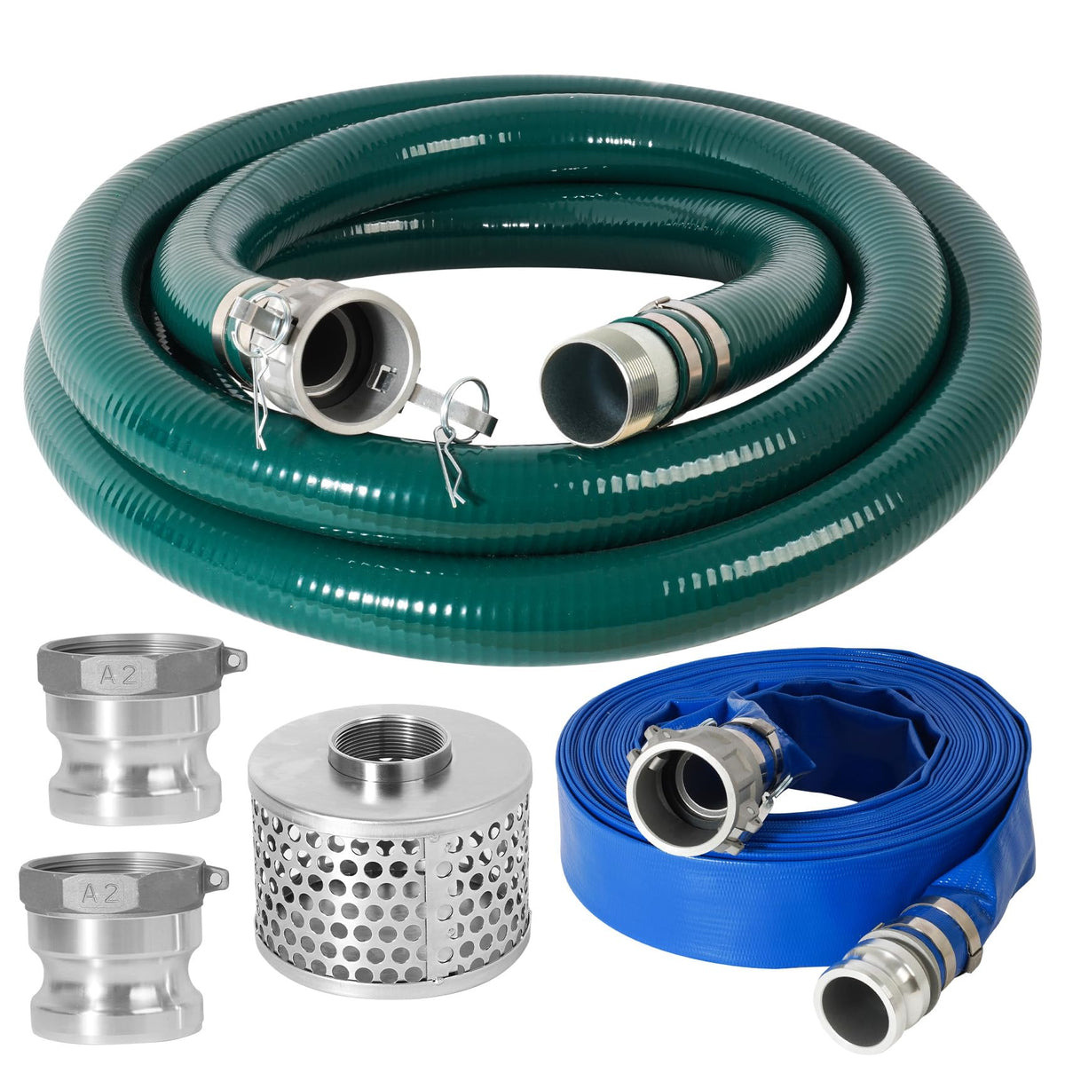 3 ” suction hose Pump Kit for Backwashing and Drainage | - Image 1