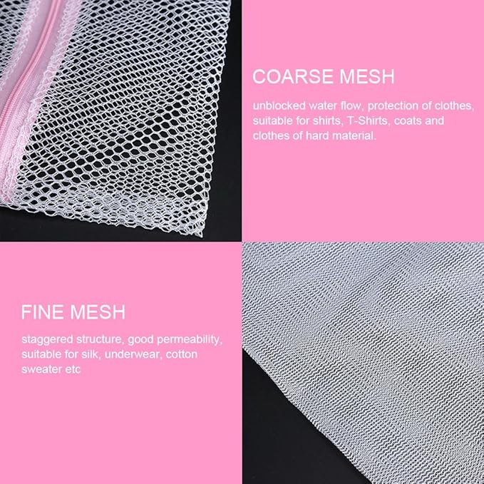 Zipped Lingerie Washing Bag Laundry Machine Mesh Clothes Socks Bra Underwear Bags Washing Machine Appliances for Home Use(Fine mesh30*40cm)