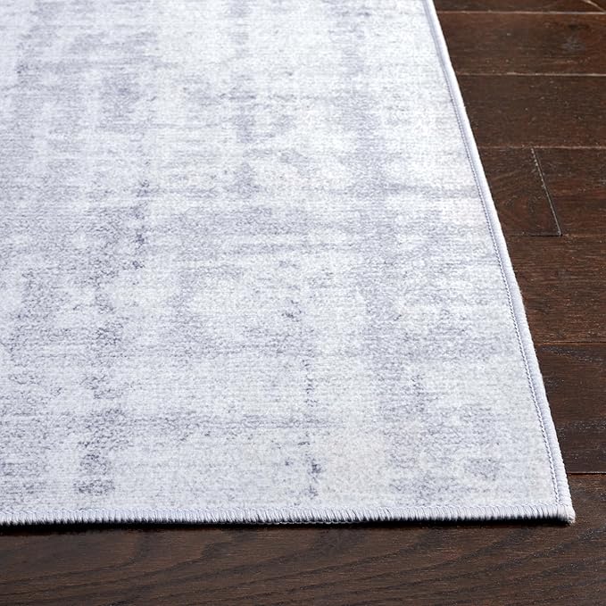 SAFAVIEH Washable Rug Tacoma Collection - 2'6" x 4', Light Grey & Grey, Slip Resistant & Easy to Clean, Ideal for Entryway, Front Door, Bathroom, Foyer, Accent Space (TAC857F)