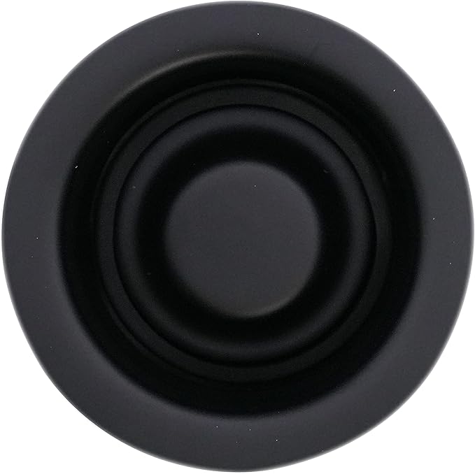Westbrass D2155-62 Wing Nut Style Large Kitchen Basket Strainer with Waste Disposal Flange and Stopper, Matte Black