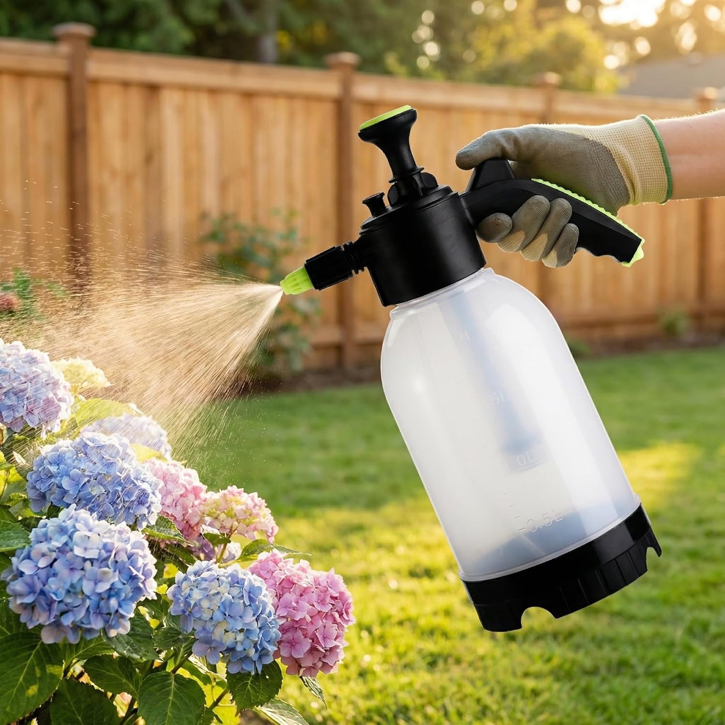 Garden Sprayer 0.5 Gallon (2-Pack) – Pump Pressure Hand Sprayer with Adjustable Nozzle & Safety Valve