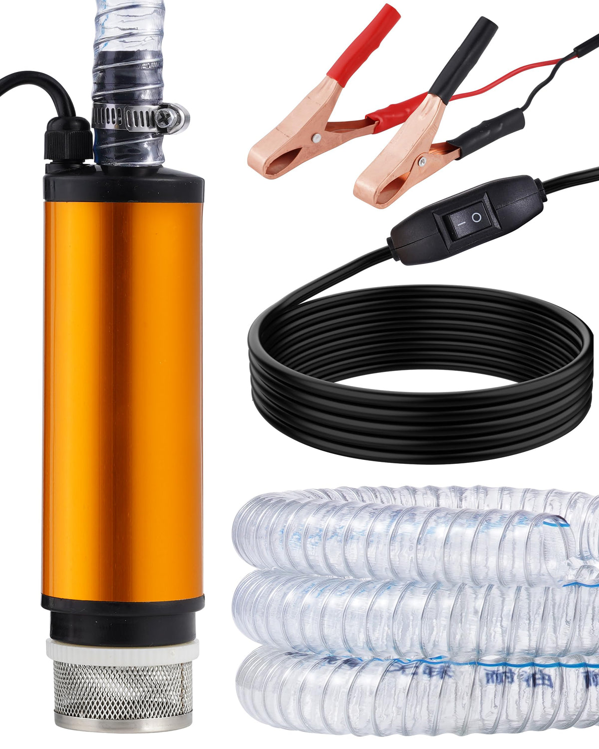 12V 80W Submersible Water Transfer Pump, 5.3GPM High Flow Diesel - Image 1