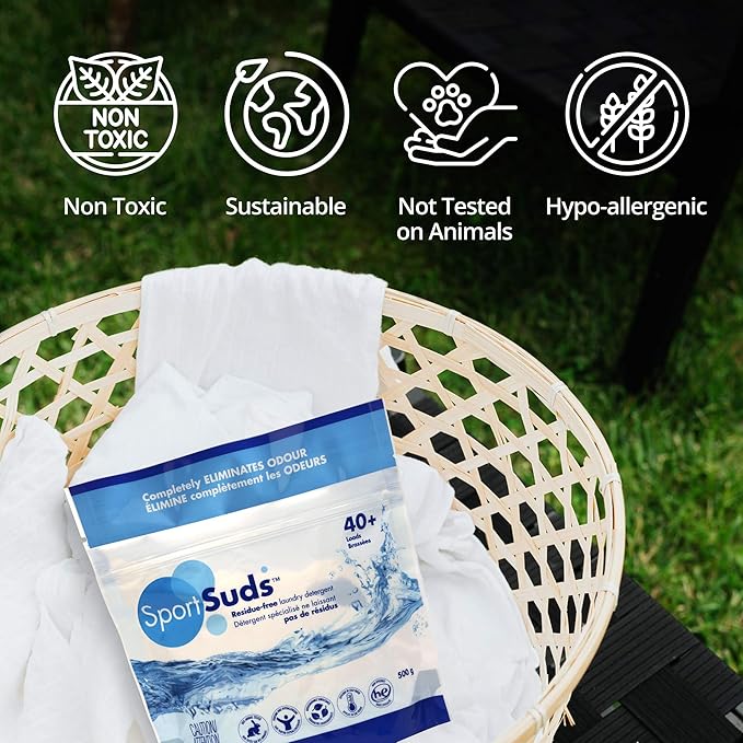 Sport Laundry Detergent, Odor Eliminator Technology, Laundry Soap for Workout Clothes and Everyday Use - Sport Suds 500grams