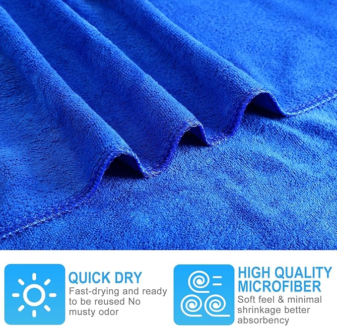 Newwiee 20 Pack Bulk Bath Towels Set, Large Quick Dry Bath Towels 55" x 28" for Spa, Gym, Salon, Hotel and Rental Use(Dark Blue, Coffee, Dark Purple, Gray)