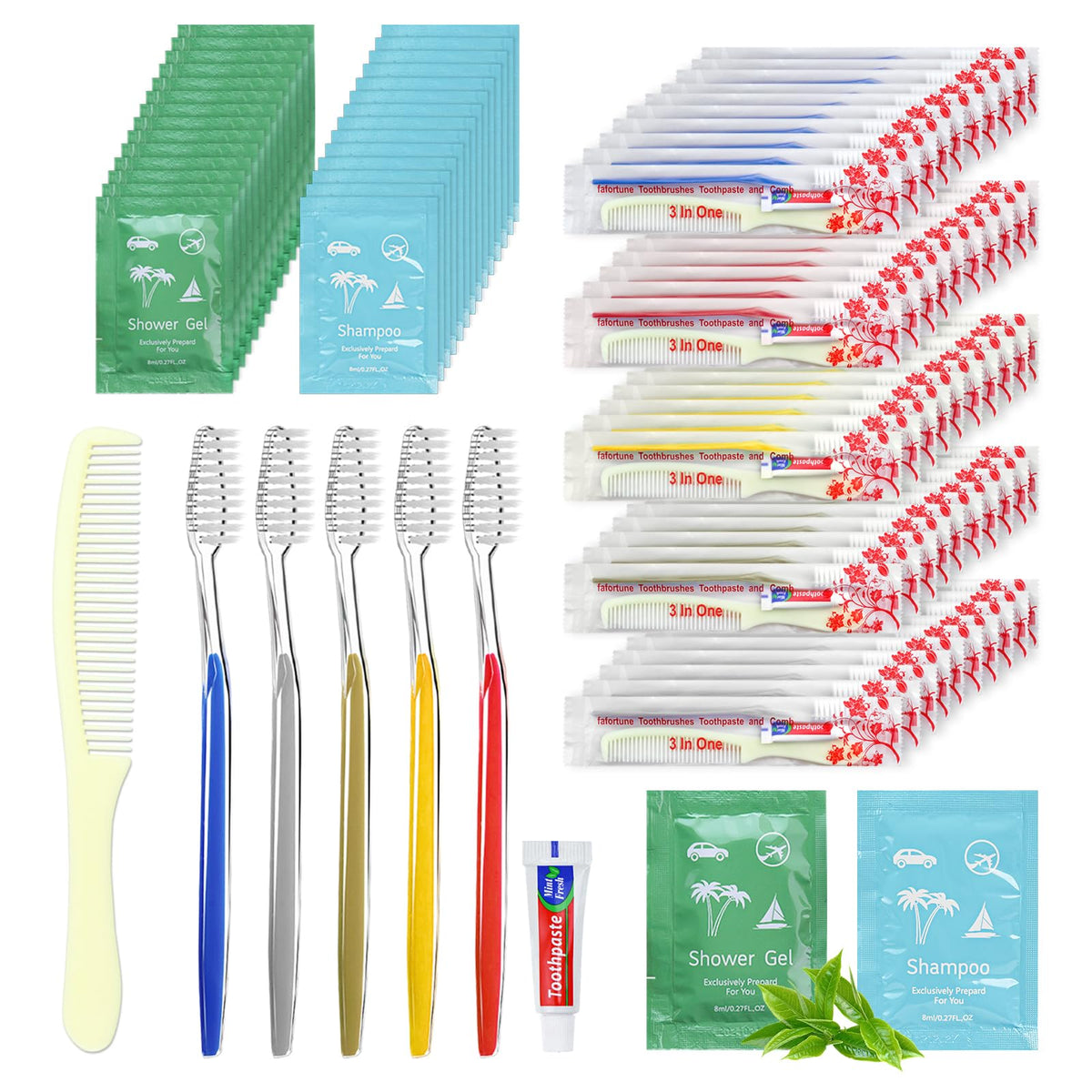 20 Bulk Hygiene Kits,Disposable Toothbrushes with Toothpaste - Image 1