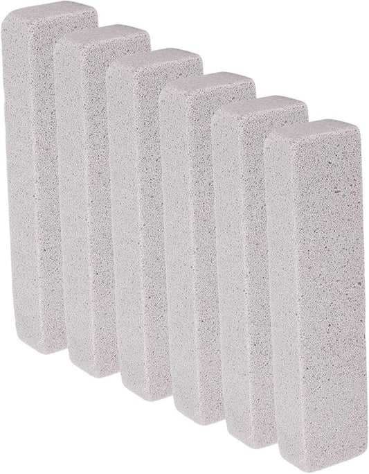 AUNMAS 6PCS Pool Pumice Stones, PVC Blocks for Hard Water Scale Calcium Deposits, with Long Lasting Performance, for Kitchen Sink Toilet Bowl Bathtub Shower Tile (S)