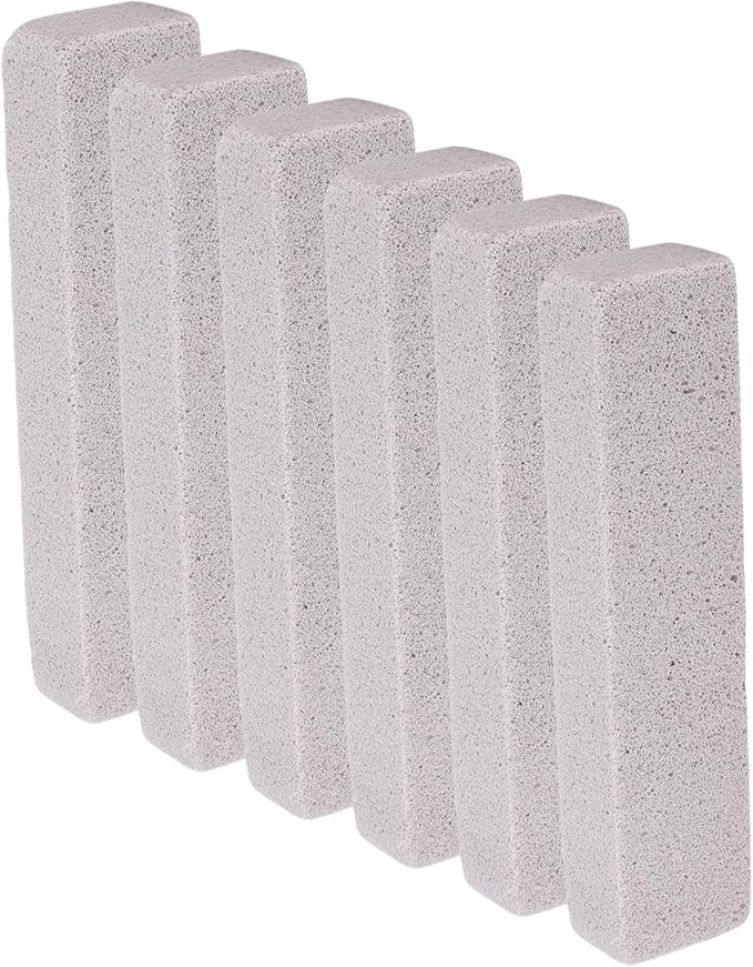 Hyuduo 6PCS Pool Pumice Stones, PVC Material Blocks for Hard Water Calcium Deposits, with Long Lasting Performance, for Toilet Sink Bathtub Tile Grill Pool (Small)