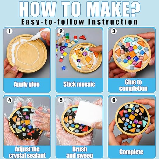 Mosaic Crystal Grout, Mosaics Tile Tools, Mosaic Tile Accessories – Essential for Handmade Grouting and Perfect for DIY Craft Projects (Gray, 4.5oz)