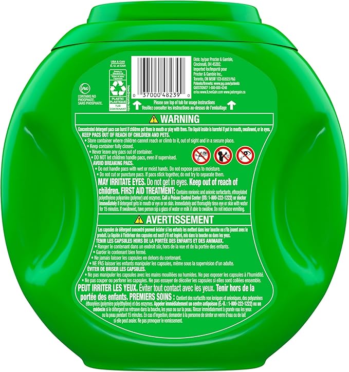 Gain Flings Laundry Detergent Pacs, 60 Count, Island Fresh Scent, with Odor Defense, concentrated laundry soap pacs