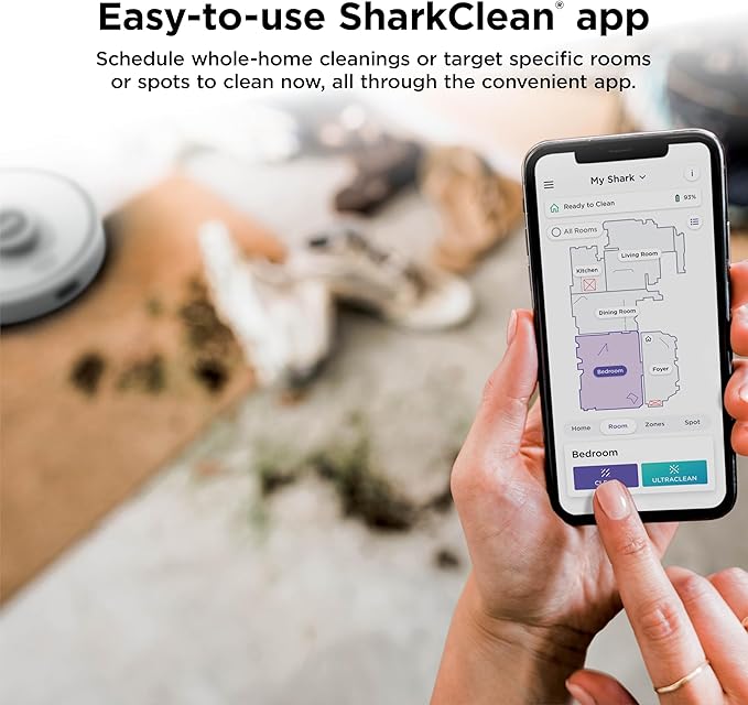 Shark AI Ultra Voice Control Robot Vacuum with Matrix Clean Navigation, Home Mapping, 60-Day Capacity, XL Self-Empty Base for Homes with Pets, Carpet & Hard Floors, Cool Grey, AV2511AE