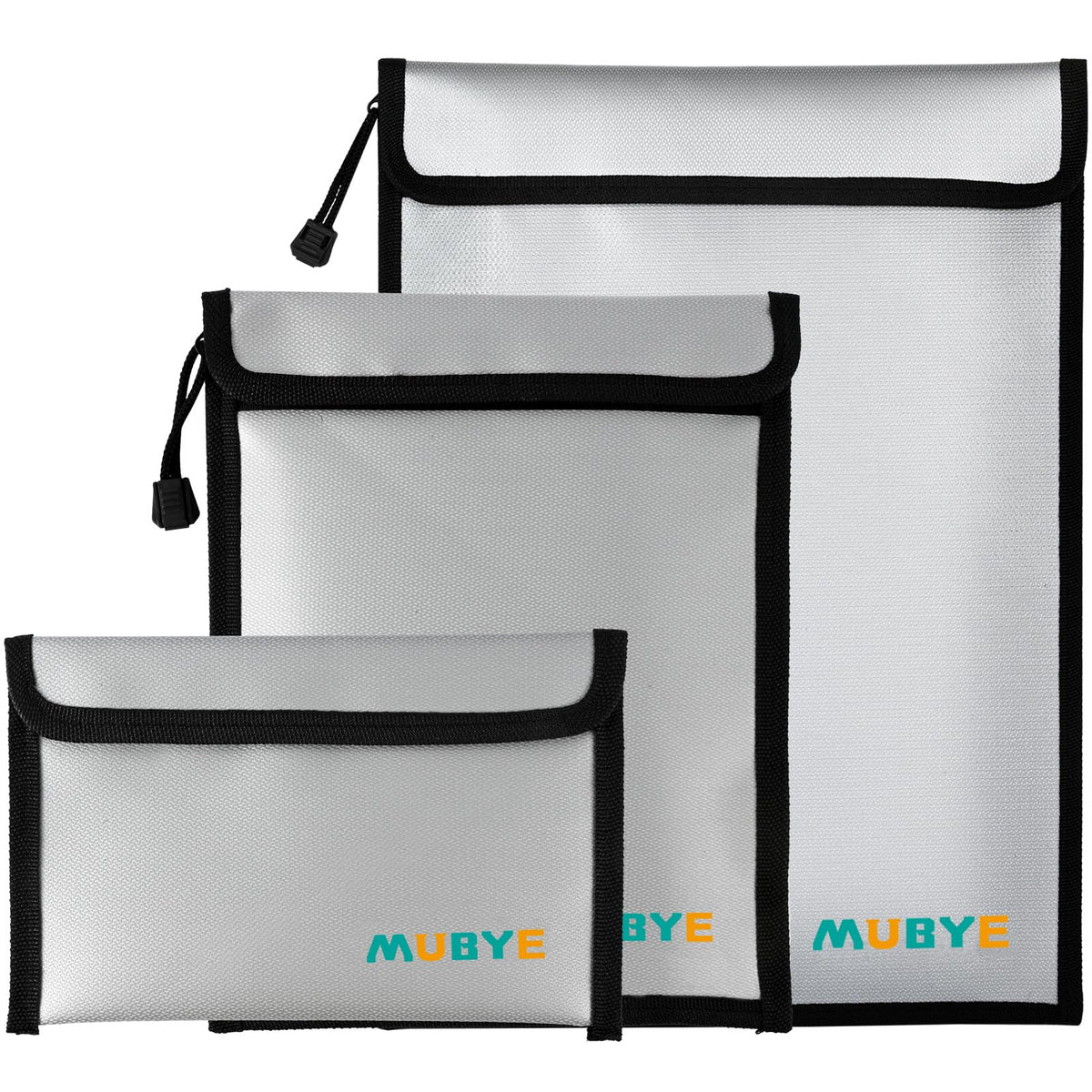 Fireproof Waterproof Document Bag, 3 Pack Safe Money Bags - Image 1