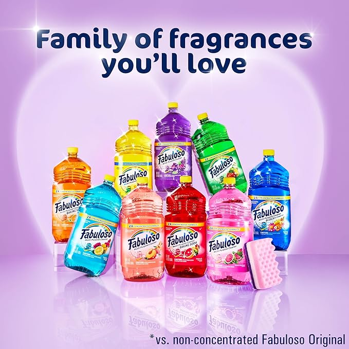 Fabuloso Multi-Purpose Cleaner 2X Concentrated, Refreshing Lemon- 56 fl oz(Pack of 6)