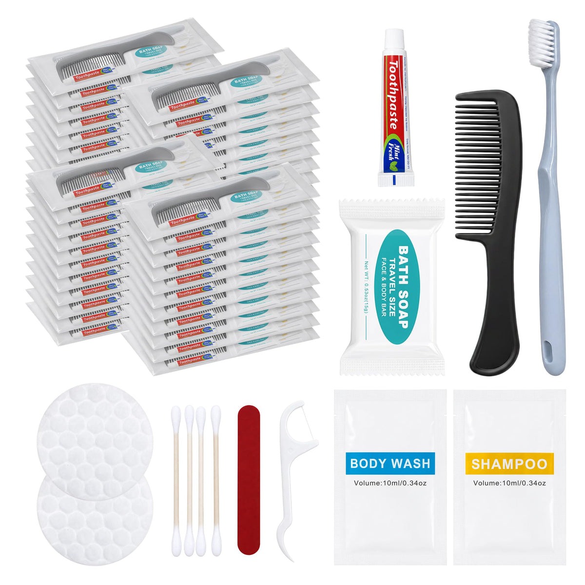 Hygiene Kits, Toothbrush and Toothpaste Travel Kits (25-Pack) - Image 1