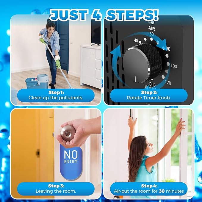 Ozone Generator Water and Air 68,000mg/h, Commercial Ozone Machine Odor Removal, High Capacity Ozone Machine, Home Ozone Generator for Car, Home and cleaning fruits, vegetables, etc - by TTDMK