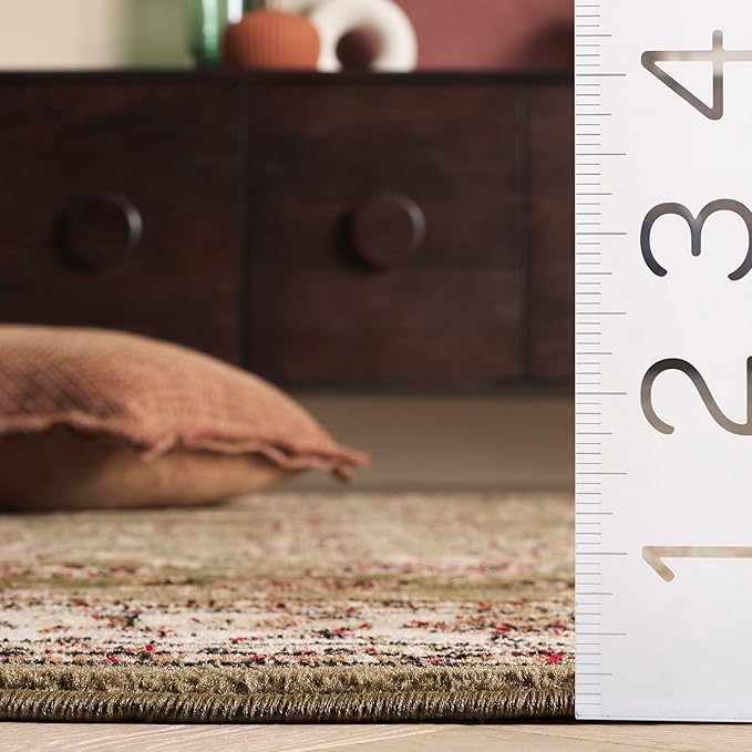 SAFAVIEH Lyndhurst Collection Runner Rug - 2'3" x 16', Sage & Ivory, Traditional Oriental Design, Non-Shedding & Easy Care, Ideal for High Traffic Areas in Living Room, Bedroom (LNH219B)