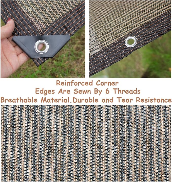 Fence Privacy Screen Balcony Sun Shade Cloth 3'3"x6'6" 80% Shade Fabric Outdoor Patio Screens Mesh Panels Apartments Railing Cover UV Protection for Backyard Garden Porch Deck